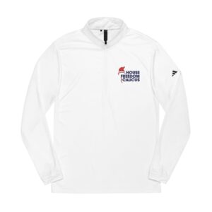 House Freedom Caucus Adidas® Quarter-Zip Pullover With Embroidered Logo (White)